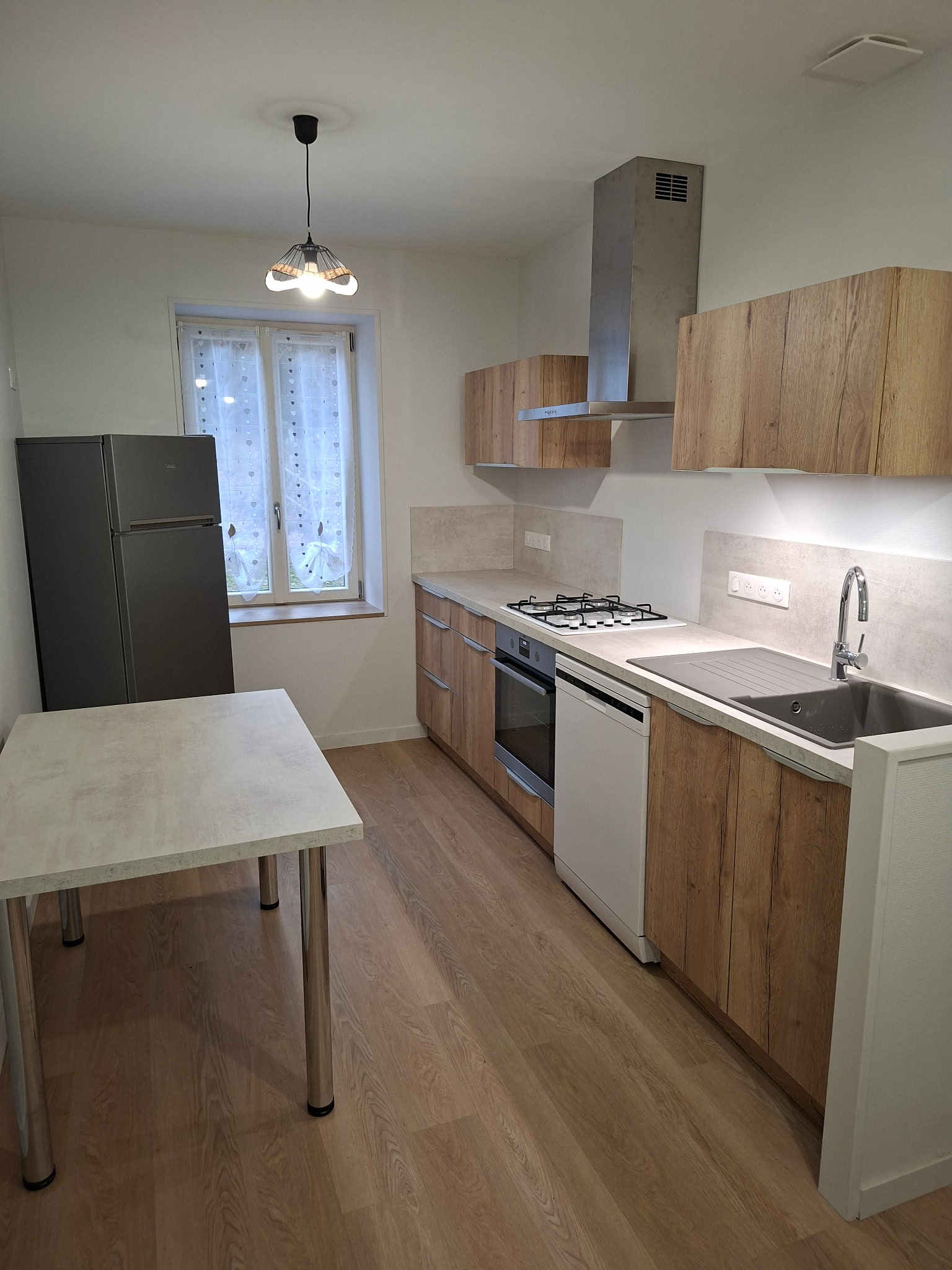 Cuisine chêne & parquet massif